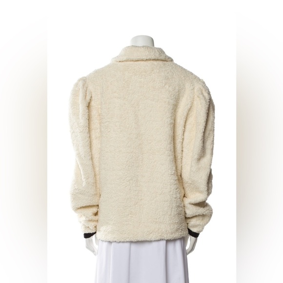 Alix Of Bohemia Cream & Black Teddy Loretta Jacket with Plush Texture SZ Medium - Picture 8 of 14